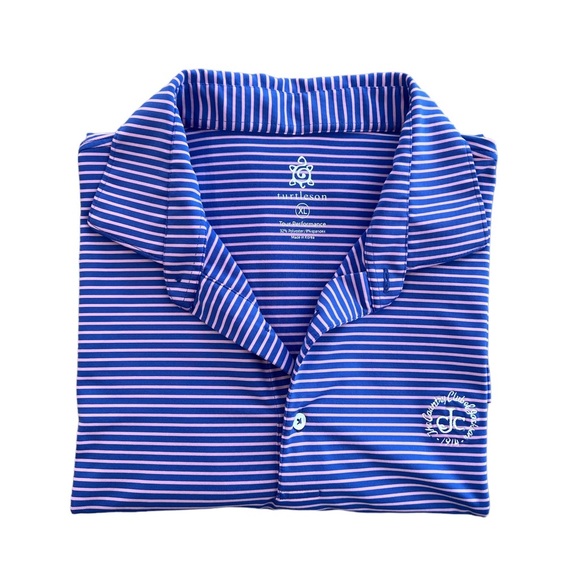 Turtleson Tour Performance Golf Men’s Polo Size XL Purple Striped - Picture 8 of 8